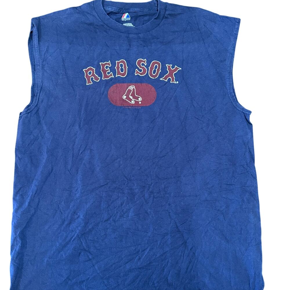 Vintage Tees - MLB Boston Red‎ Sox Graphic Tee*SZ XL*Sleeveless